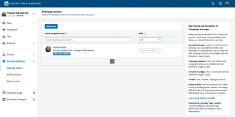 Setting up your advertiser account .